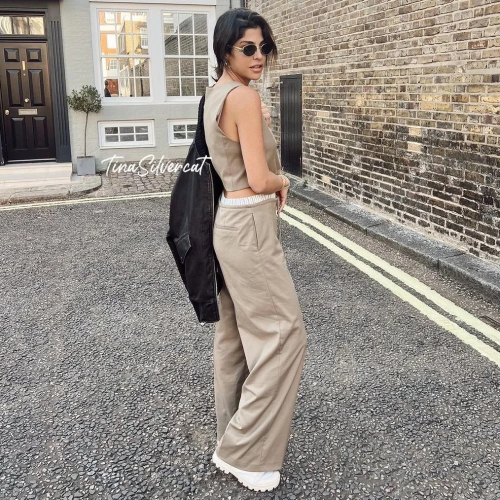BLOGGER'S FAVE! Zara 2 Piece Combo Boxer Pants And Tailored Vest Set NWT